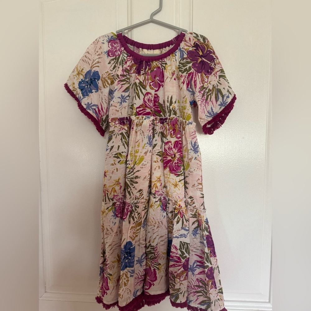 Matilda Jane Floral Kids Dress with Purple and Blue Accents